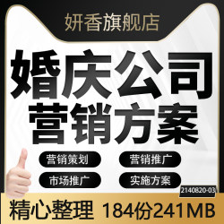 婚庆公司网络营销策划宣传推广方案与酒店合作跨界营销规划案例