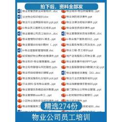 新版物业公司管理知识培训PPT保洁保安服务礼仪经理管理务实培训