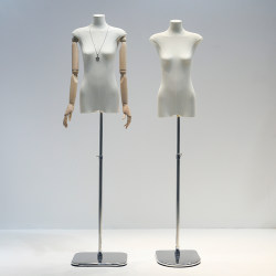 韩版服装店扁身模特道具女平胸半全身橱窗女装假人偶台模特展示架