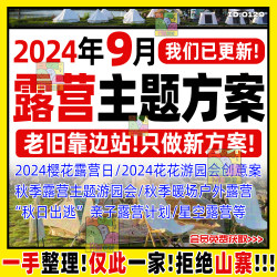 2024露营营地规划策划方案户外活动线下暖场创意PPT模板新品上市
