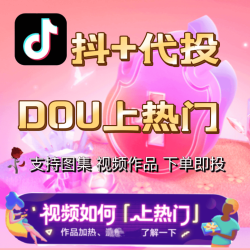 新抖音快手代投快速上热门+热门dou上热门自媒体短视频投放