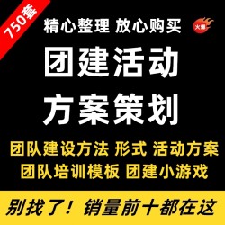团建小游戏团队建设培训模板活动方案策划团队拓展训练文案ppt
