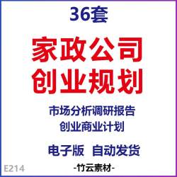 家政保洁服务家电清洗公司月嫂项目创业策划计划书调研创业前期筹
