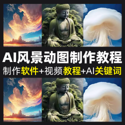 AI风景动图制作静态图片转动态动画抖音快手短视频制作视频