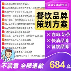 4A餐饮品牌策划方案饮品食品快消品提案ppt招商营销推广活动案例