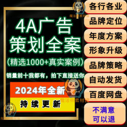 4A广告公司策划全案提案策略2024品牌定位ppt传播方案例营销活动