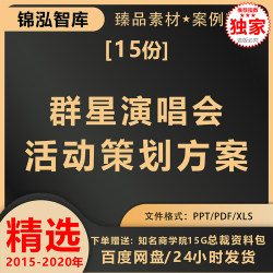 明星群星乐队演唱会策划方案活动案例营销素材模板PPT模板品牌