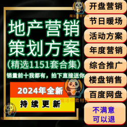 2024房地产节日暖场开盘活动楼盘销售营销策划推广执行方案模板