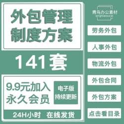公司劳务人力资源服务外包管理方案各行业外包管理制度方案及培训