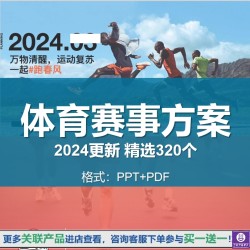 2024体育赛事跑步活动策划PPT执行手册方案提案线下搭建模版新品