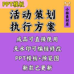 活动策划执行方案PPT模板 营销推广项目合作商业报告动态新款模板