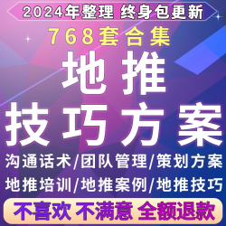 地推活动方案团队线下推广制度管理手册营销策划案例话术技巧资料