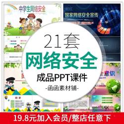 大中小学生预防网络诈骗PPT模板宣传演讲座电信安全学习教育班会