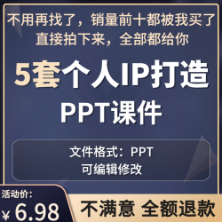 如何打造个人IP培训PPT课件5个成品泛娱乐化时代的内容创业学习