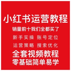 小红薯运营零基础视频教程笔记策划内容视频课程红书