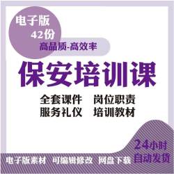 保安保镖服务公司门卫安保员门员工服务礼仪消防知识培训课件PPT