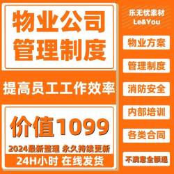 2024物业公司管理服务方案薪酬管理制度绩效考核岗位职责报告总结
