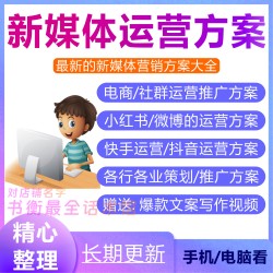 新媒体运营方案营销推广网络广告品牌传播销售活动设计执行策划案