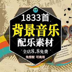 背景音乐素材纯vlog短视频pr剪辑bgm抖音快手自媒体免授权配乐包