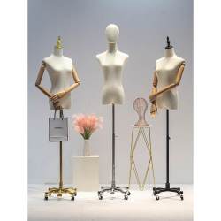 万向轮款式服装店模特道具女半身橱窗拍照人偶婚纱模特架子展示架