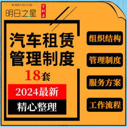 汽车租赁公司组织结构经营服务方案管理制度工作流程行业分析报告