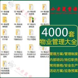 物业公司管理制度岗位职责薪酬绩效保安培训手册表格合同服务方案