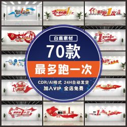 W145社区办公室服务标语便民服务中心多跑一次文化墙设计素材