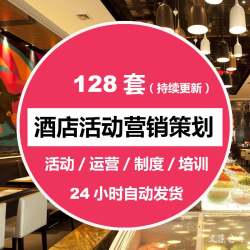 酒店营销活动策划方案会员节日营销开业典礼运营推广宣传资料