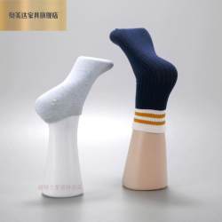 脚模型儿童袜子脚模道具袜模塑料展示袜子拍照道具脚模特挂钩袜模