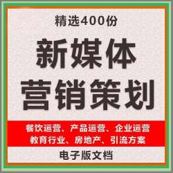 新媒体运营策划方案公众号社群营销策划资料自媒体活动推广案例