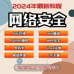 网络安全与渗透测试游戏辅助资料自学零基础培训教程网课