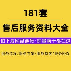 企业公司各行业售后服务体系流程管理制度产品售后协议模板资料