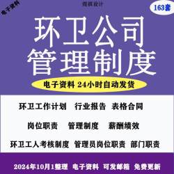 环卫公司行业应急预案安全车辆劳保用品档案服务收费管理规章制度