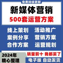 新媒体运营规划方案网络社交平台线上推广企策划营销活动案例资料