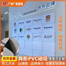 磁吸文化墙定制海报可擦搽铁力吸员工风采PVC公司照片办公室车贴