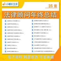公司企业常年法律顾问年终总结计划范文报告服务方案