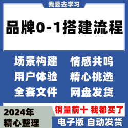 品牌搭建流程 品牌定位全案运营新模式品牌营销SOP设计策划方法论