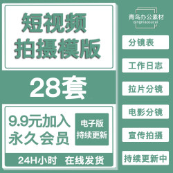 短视频拍摄脚本分镜头表模板抖音产品宣传片策划案例剧本计划表格