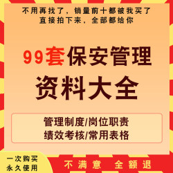 保安公司服务标准礼仪培训管理制度岗位职责绩效考核表格模板
