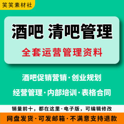 酒吧经营管理制度方案清吧开业营销活动促销运营策划员工培训资料