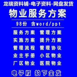 物业公司社区服务管理方案产业园区住宅办公楼办公室素材模板