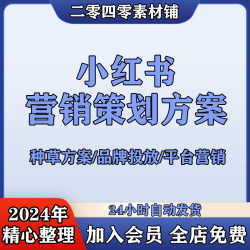 4A广告公司小红书达人策略企业品牌传播种草内容营销策划PPT方案