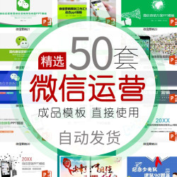微信运营PPT模板企业个人公众号营销策划方案微商推广活动技巧wps