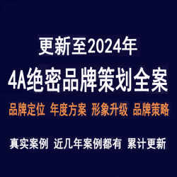 2024策划案4A广告公司创意全案年度创意营销规划方案宣传策略