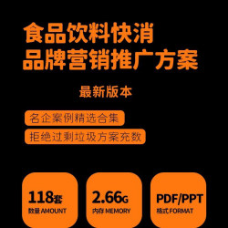 零食品代餐酒咖啡饮料小吃快消传播营销推广宣传策划方案PPT