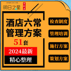 酒店餐饮经营厨房6S现场管理六常管理制度手册模式策划方案PPT