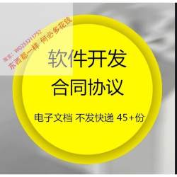 软件技术项目公司开发合作外包委托服务合同协议范本样本模板书
