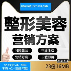 微整形医疗院美容机构市场网络营销推广策划母亲节日五一活动方案