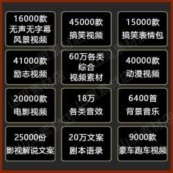 热门影视解说文案短视频抖音快手剪辑自媒体高清无水印热门素材包