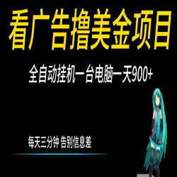 国外看广告撸美金稳定挂机自动，多窗口多账号。
